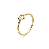 Urbanwall Jewellery Sterling Silver open heart ring - Gold