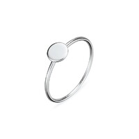 Urbanwall Jewellery Sterling silver flat disc ring - Silver