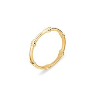 Urbanwall Jewellery Sterling silver thin band ring with twist details - Gold
