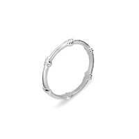 Urbanwall Jewellery Sterling silver thin band ring with twist details - Silver