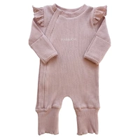 RAI & CO Frill Ribbed Onesie - Powder Pink
