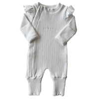 RAI & CO Frill Ribbed Onesie - White
