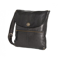 Rugged Hide Bianca Crossbody Bag - Black