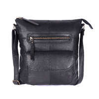 Rugged Hide Carolina Crossbody Bag - Black