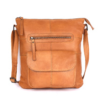 Rugged Hide Carolina Crossbody Bag - Tan