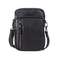 Rugged Hide Dallas Crossbody Bag - Black
