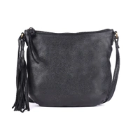 Rugged Hide Madrid Crossbody Bag - Black