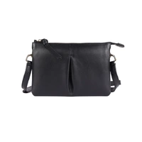 Rugged Hide Vancouver Crossbody Bag - Black