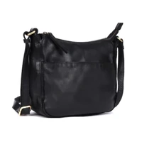 Rugged Hide Clover Crossbody Bag - Black