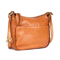 Rugged Hide Clover Crossbody Bag - Tan