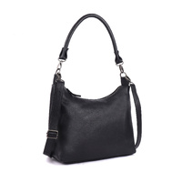 Rugged Hide Thyme Crossbody Bag - Black