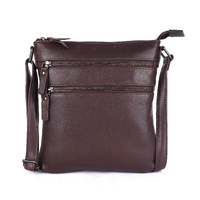 Rugged Hide Lotus Crossbody Bag - Brown