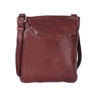 Rugged Hide Leeds Cross Over Bag - Brown