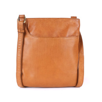Rugged Hide Leeds Cross Over Bag - Tan