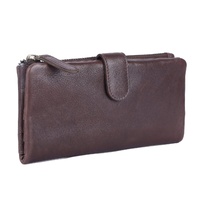 Rugged Hide Veronica Wallet - Brown
