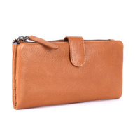 Rugged Hide Veronica Wallet - Tan