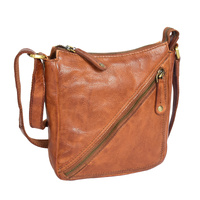 Rugged Hide Beatrice Crossbody Bag - Brandy