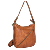 Rugged Hide Bridget Crossbody Bag - Brandy