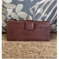 Rugged Hide Daisy Leather Wallet - Brown