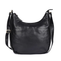 Rugged Hide Heather Crossbody Bag - Black