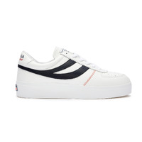 Superga 2850 Seattle 3 Comfort Leather Sneaker - White/Navy