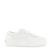 Superga 3041 Revolley Leather Platform Sneaker - White/Pinkish