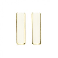 Urbanwall Jewellery Sterling silver bar stud earring - Gold