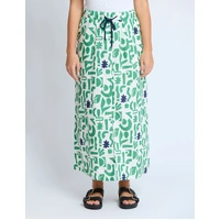 Stella + Gemma Amy Skirt - Spring Green Geo