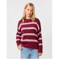 Stella + Gemma Bianca Jumper - Maroon/Baby Pink