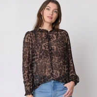 Stella + Gemma Dixie Blouse - Leopard Lurex