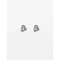 Stella+Gemma Large Knot Earrings - Silver