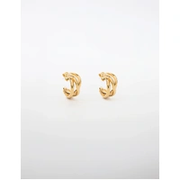 Stella+Gemma Hoop 3 Rings Earrings - Gold
