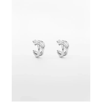 Stella+Gemma Hoop 3 Ring Earrings - Silver