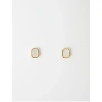 Stella+Gemma Cube Earring - Mother of Pearl