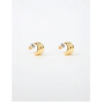 Stella+Gemma Double Bar Hoop Earrings - Gold