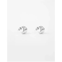 Stella+Gemma Double Bar Hoop Earrings - Silver