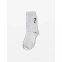 Stella + Gemma Socks - Grey with Black Bow