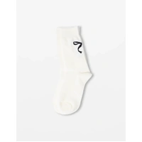 Stella + Gemma Socks - White with Black Bow