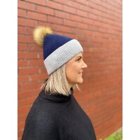 Stella+Gemma Loxy Beanie - Navy/Grey