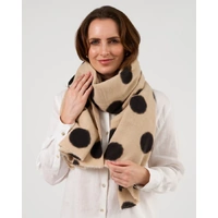 Stella+Gemma Dotty Scarf - Beige/Black