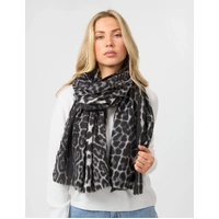Stella + Gemma Scarf - Black Leopard