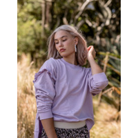Stella+Gemma-Lexi Ruffle Sweater-Lilac
