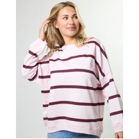 Stella + Gemma Newport Relaxed Crew - Tulip Stripe