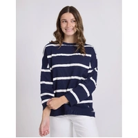 Stella + Gemma Newport Relaxed Crew - Navy Stripe