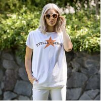 Stella+Gemma-Amber Star Varsity Tee- White