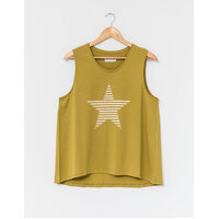 Stella+Gemma Moss Blush Stripe Star Tank