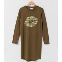 Stella+Gemma-Camo Lips Jolie Dress-Olive