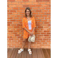 Pink Diamond Shorts - Orange
