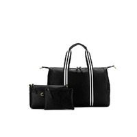 Black Caviar Designs Tuscany Travel/Work Bag - Black & White Stripe