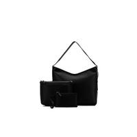 Black Caviar Designs Madaline Large 3 Piece Floppy Hobo Bag - Black